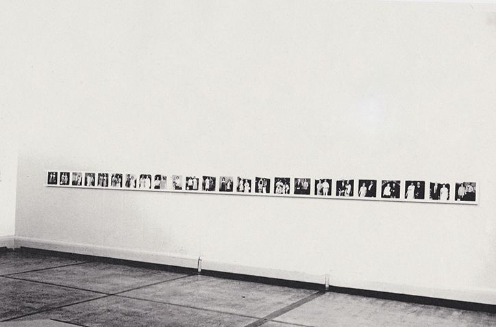 The Visitors, 1974-76, Time, Words & Camera, Kunstlerhaus, Graz, 1976, installation view
